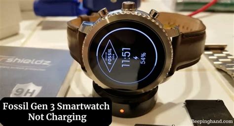 fossil smart watch not charging.